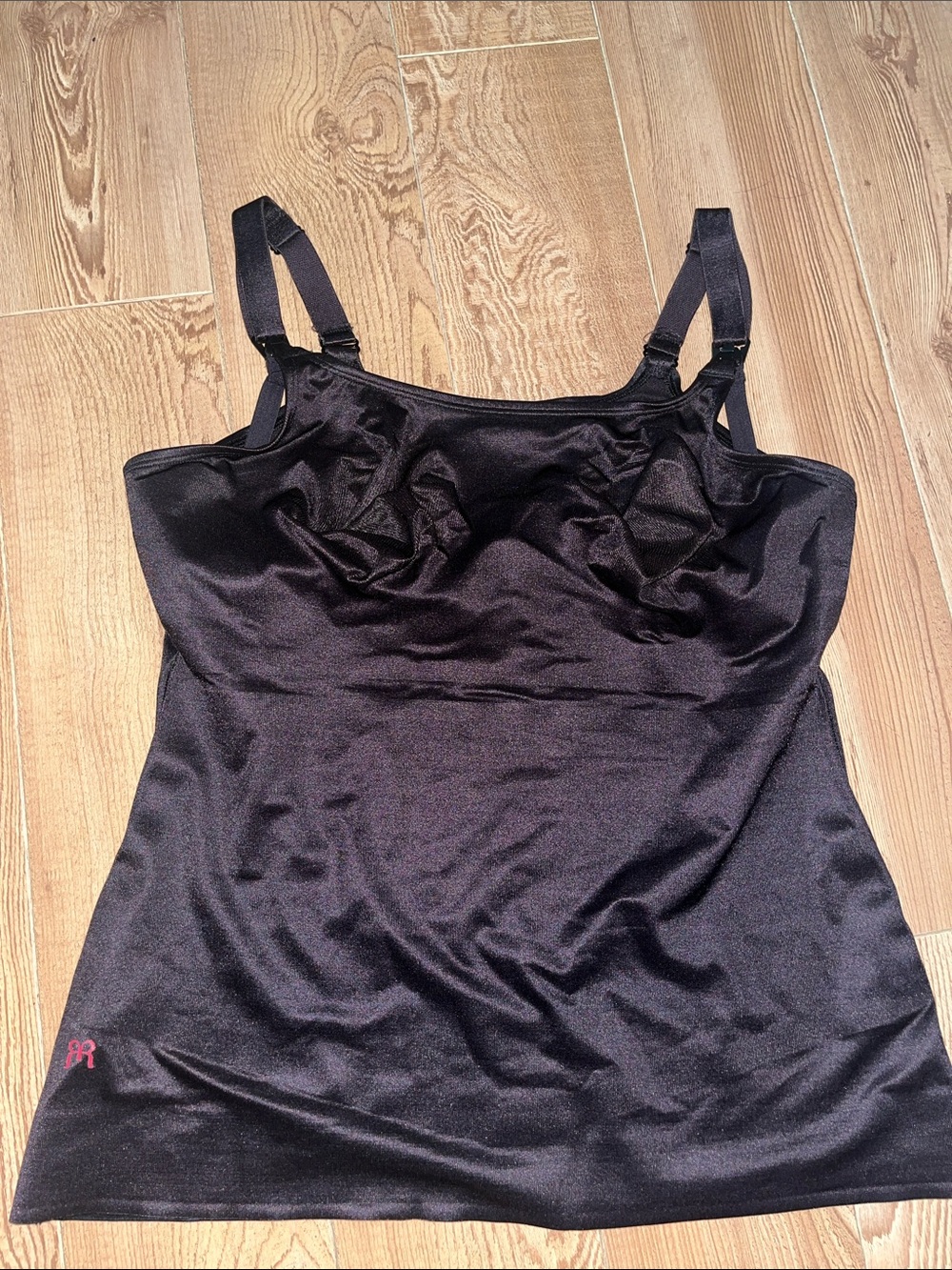Ruby Ribbon Nursing Cami Tank Top Black Style 3036 Size 44
